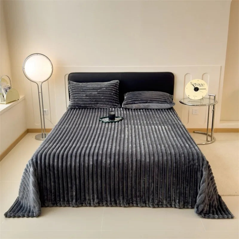 Luxe imitatie konijnenbont deken
