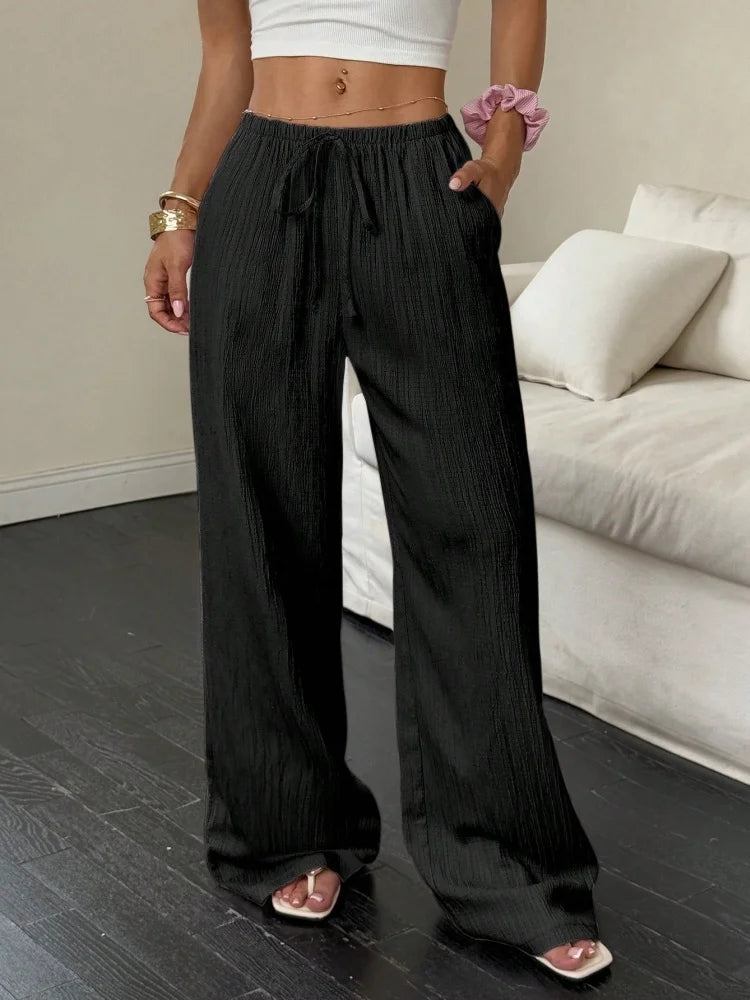 Wijde broek met ceintuur