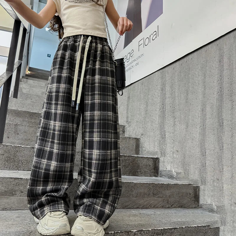 Geruite casual broek