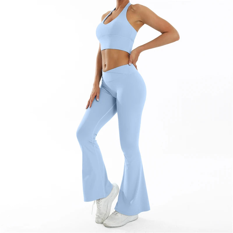 Yogaset met flared legging - afbeelding 3
