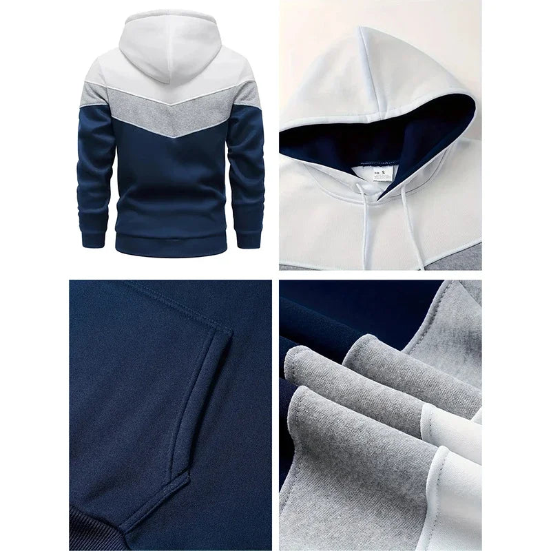Driekleurig joggingpak met hoodie - afbeelding 13
