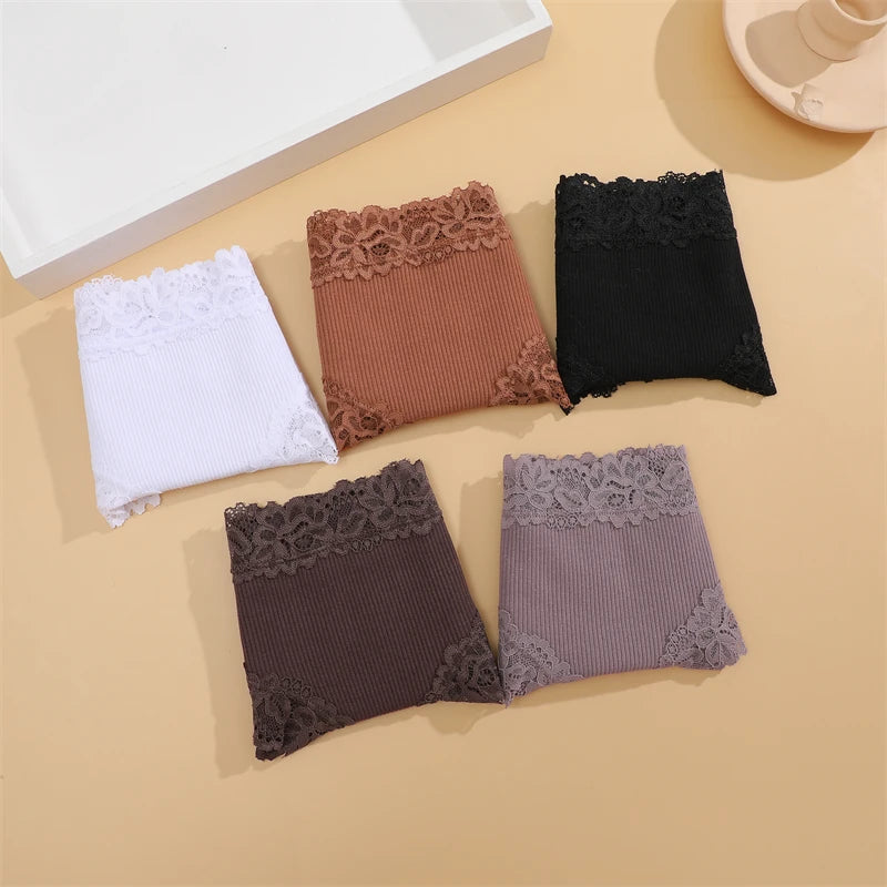 Katoenen kanten slips 5-pack - afbeelding 13