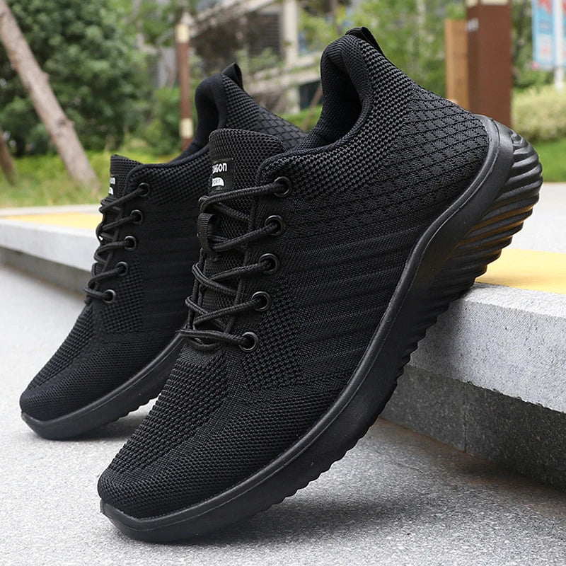 Ademende gebreide herensneakers
