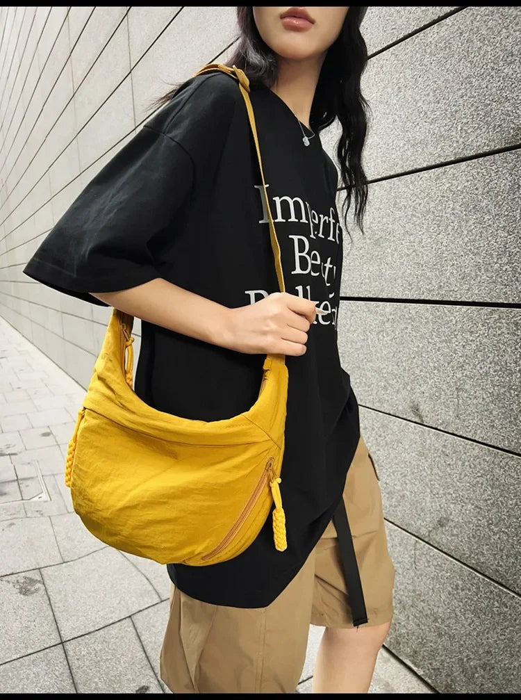 Nylon hobo crossbody tas - afbeelding 7