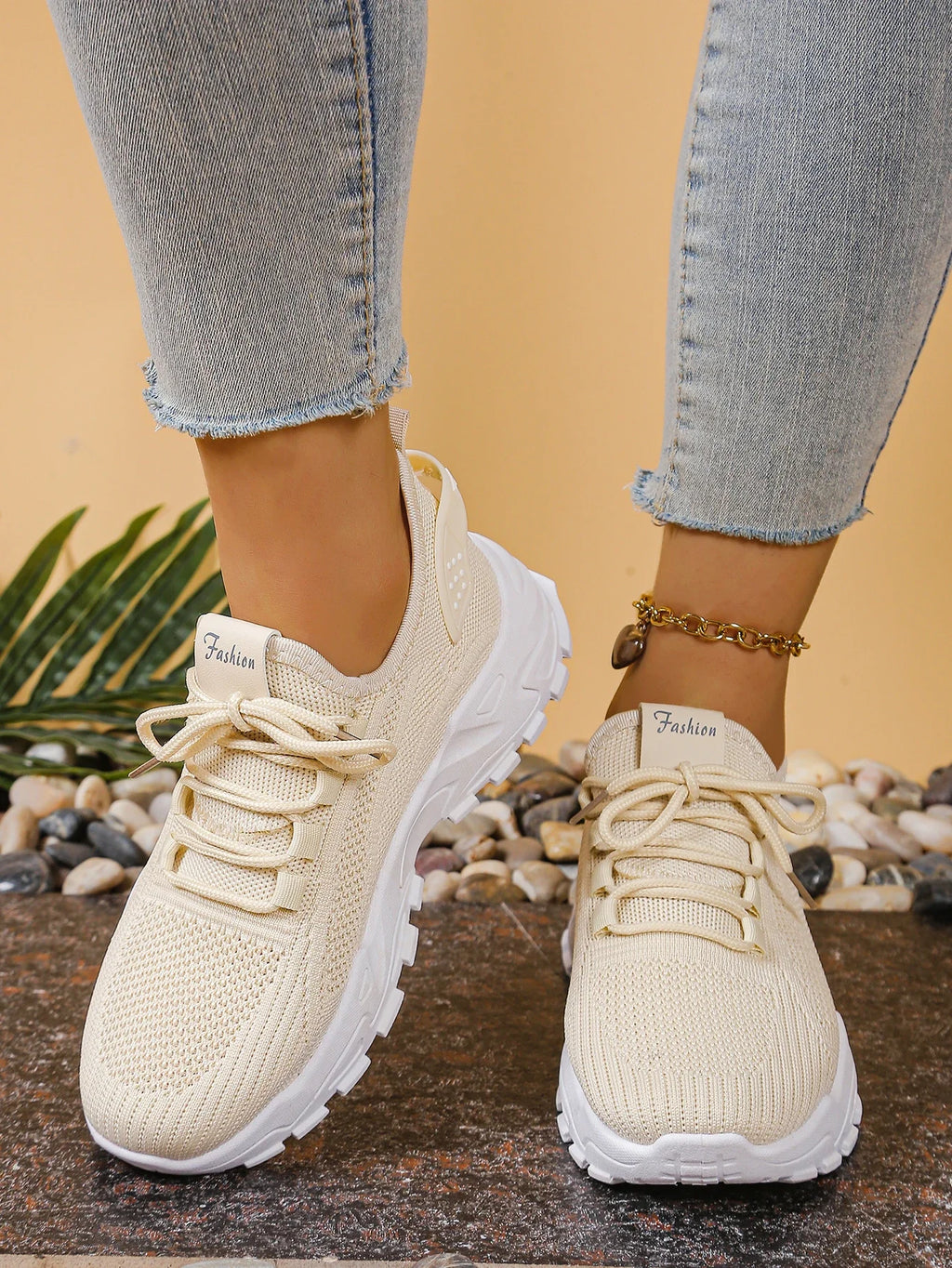 Chunky gebreide plateausneakers - afbeelding 22