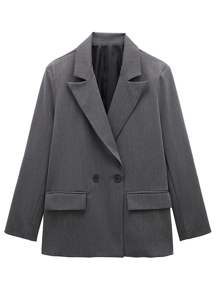 Oversized blazer met dubbele knopenrij