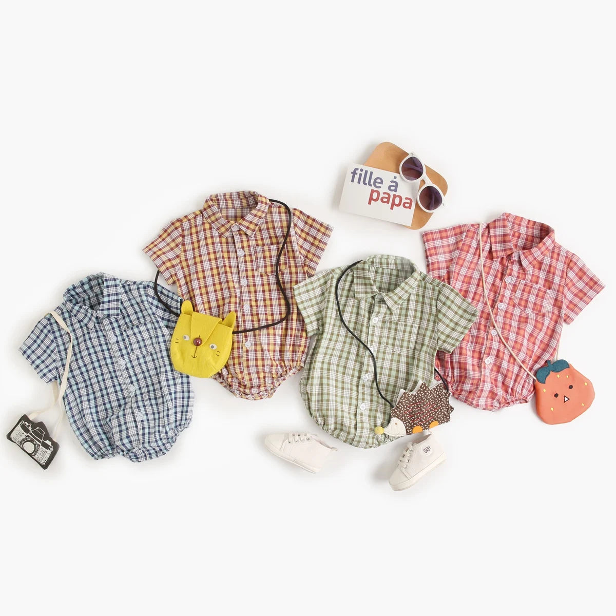 Katoenen babyromper voor jongens