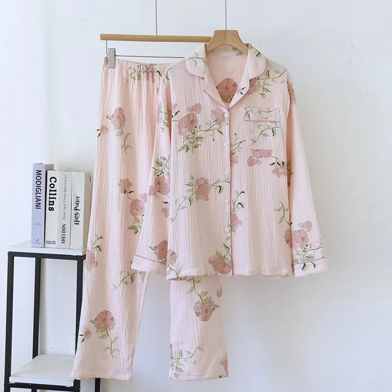 Katoenen pyjama met bloemenprint - afbeelding 19