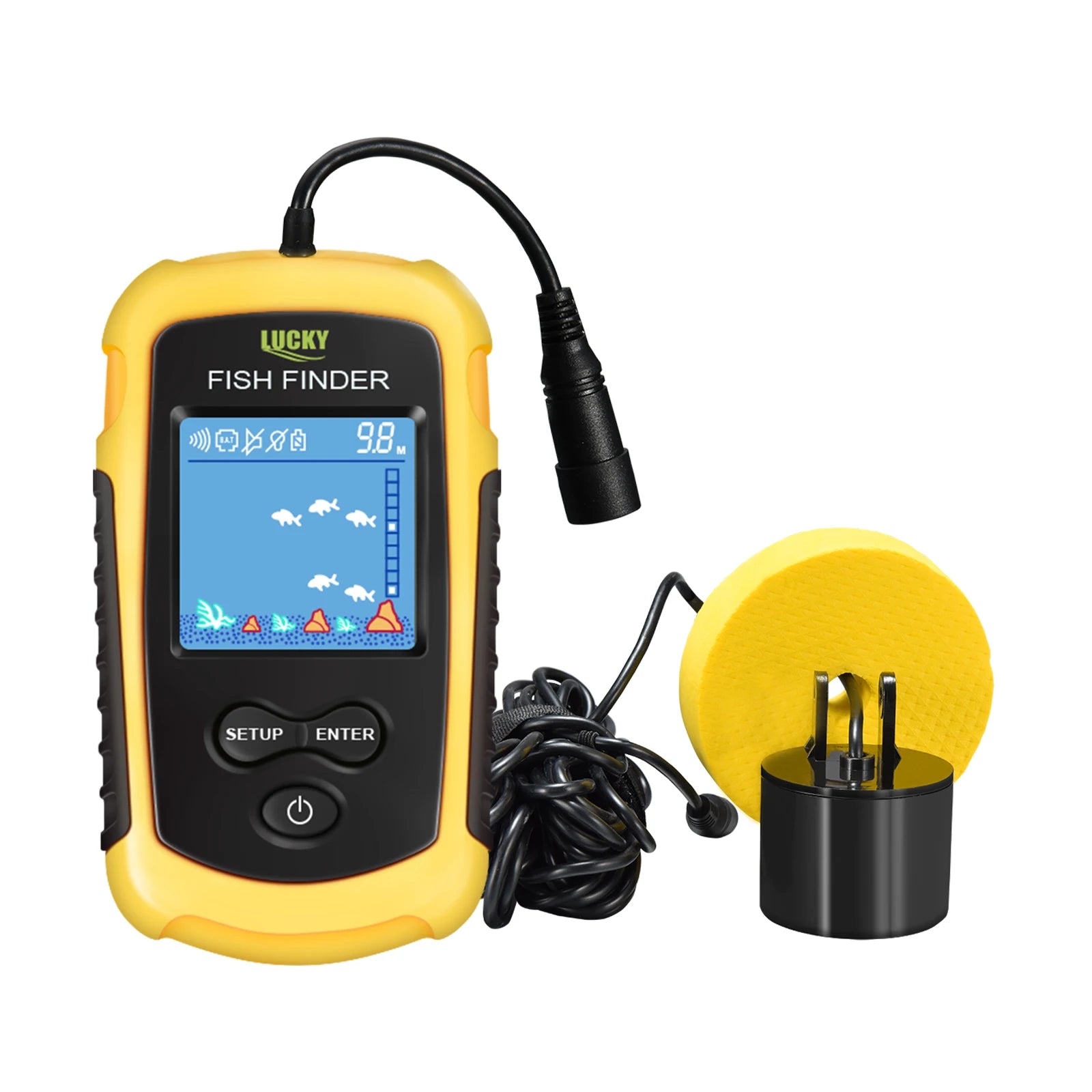 Draagbare sonar fish finder
