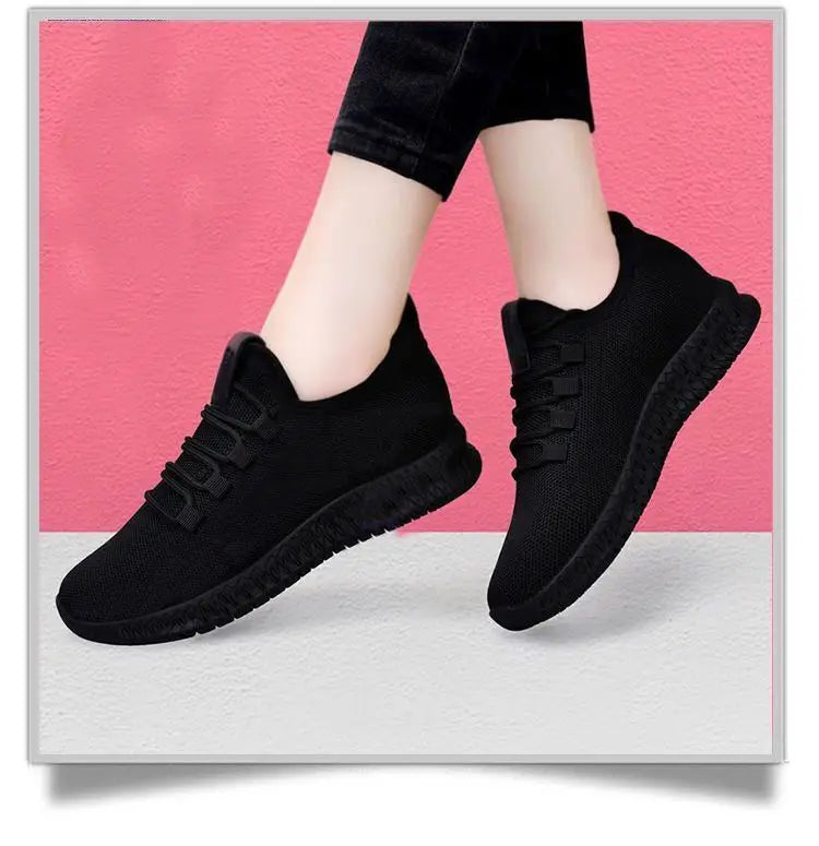 Ademende zwarte damessneakers - afbeelding 13