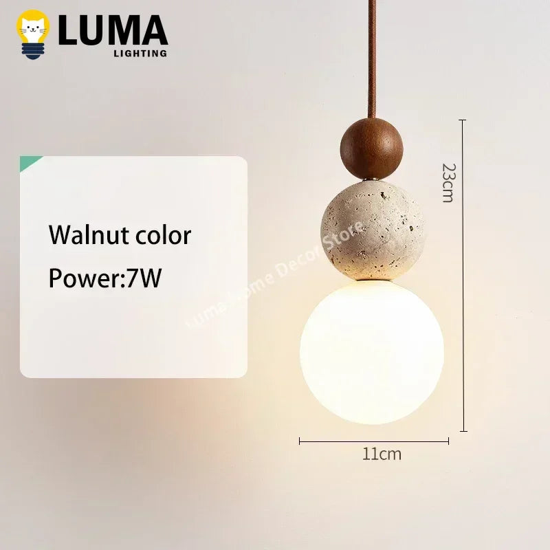 Luma Cream Style travertine hanglamp