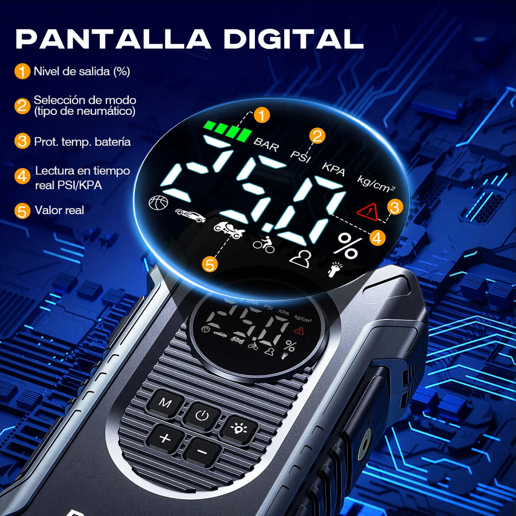 Jumpstarter met bandenpomp, 2-in-1