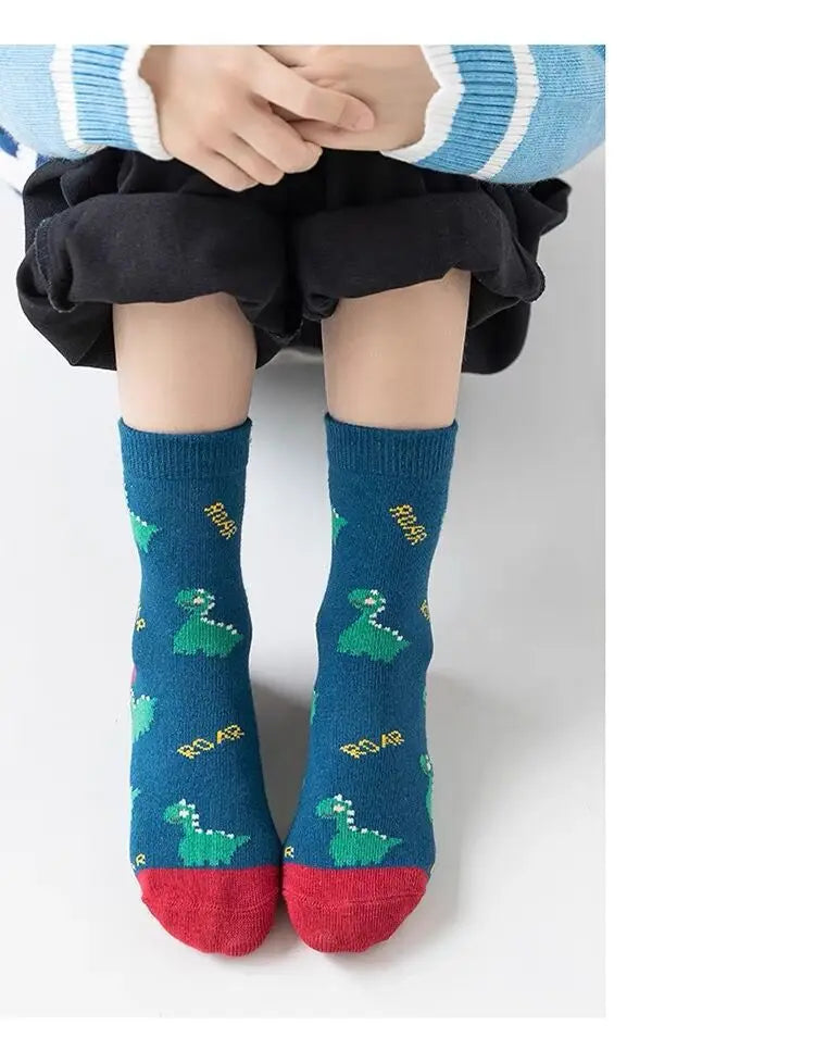Kindersokken met print 5 paar - afbeelding 10