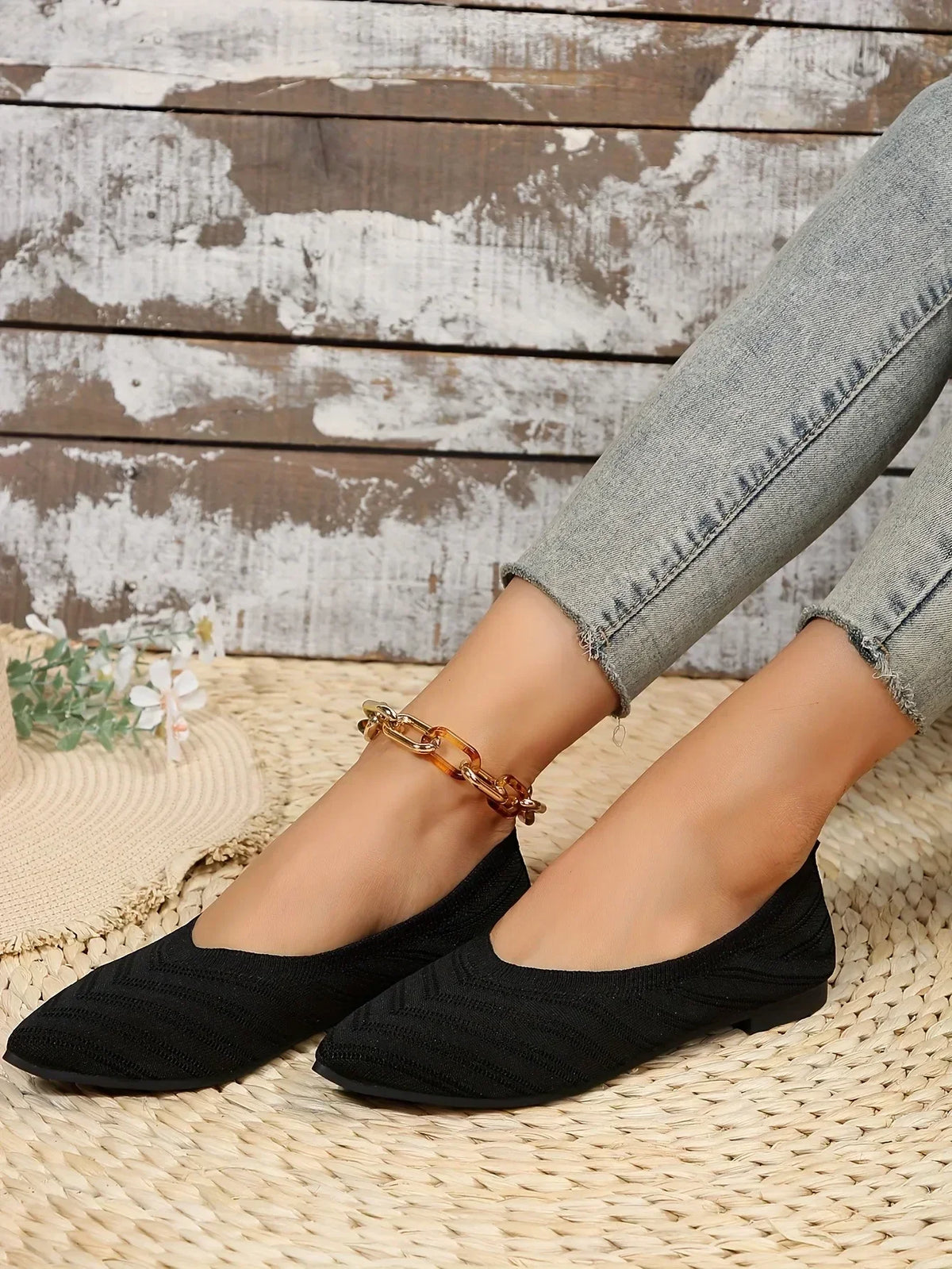 Gebreide spitse ballerina's - afbeelding 10
