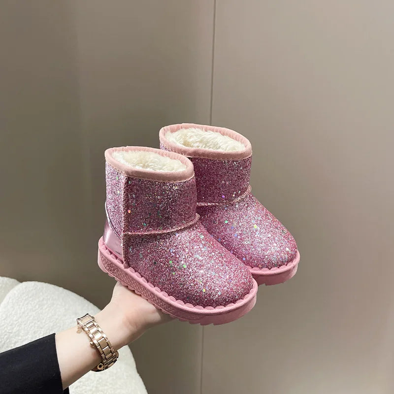 Glitter snowboots voor meisjes - afbeelding 3