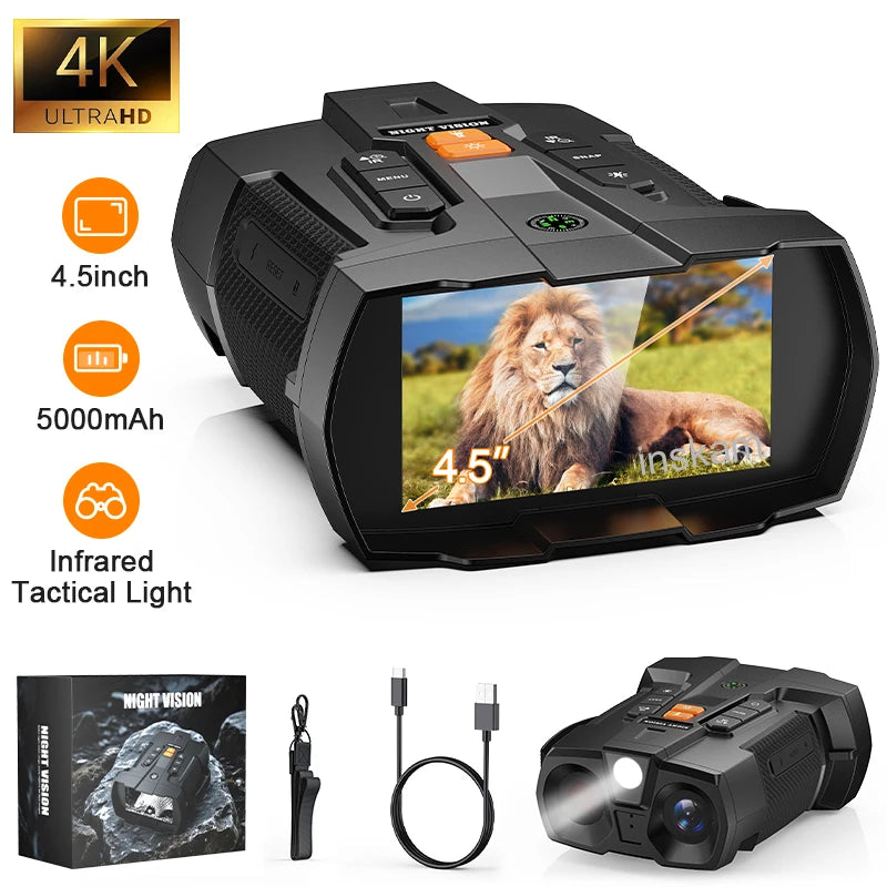 4K Nachtzicht Verrekijker met Groot Scherm