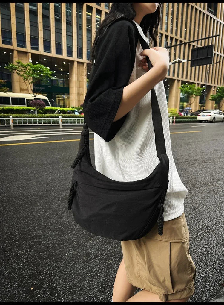 Nylon hobo crossbody tas - afbeelding 6