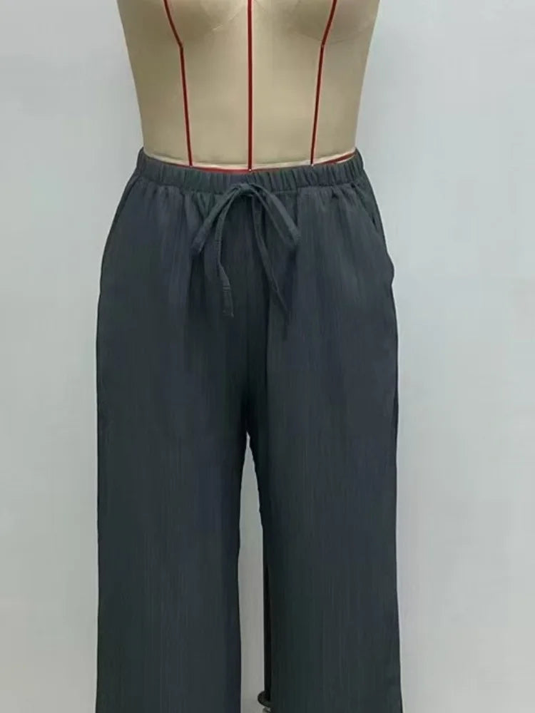 Wijde broek met ceintuur