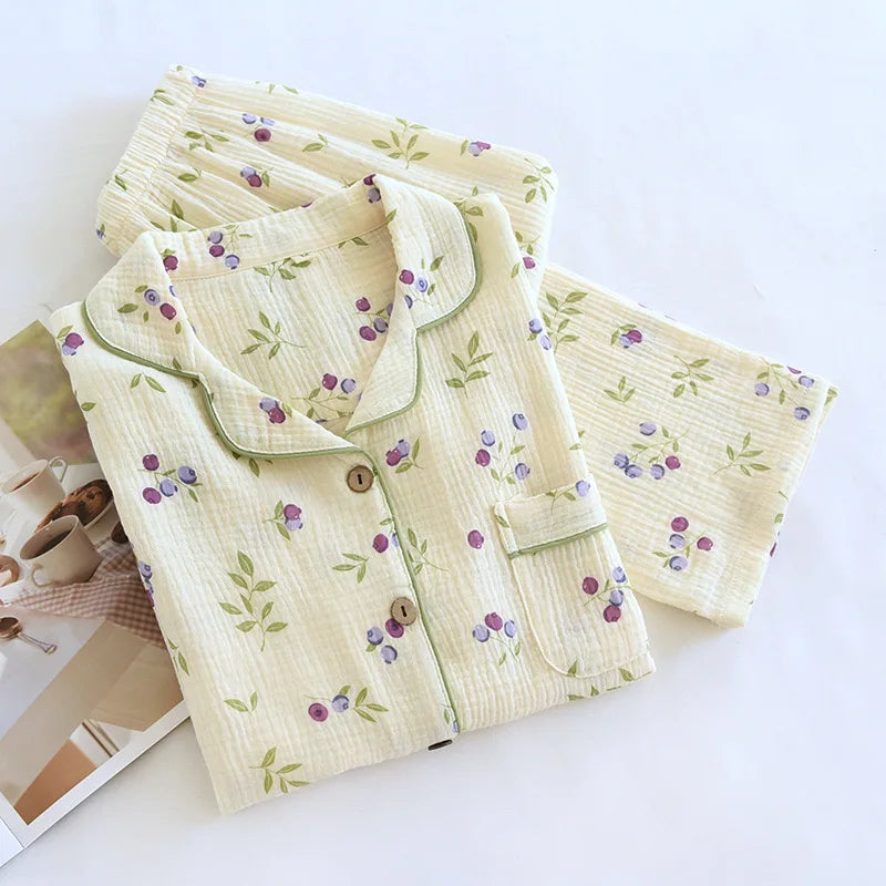 Katoenen pyjama met bloemenprint - afbeelding 24