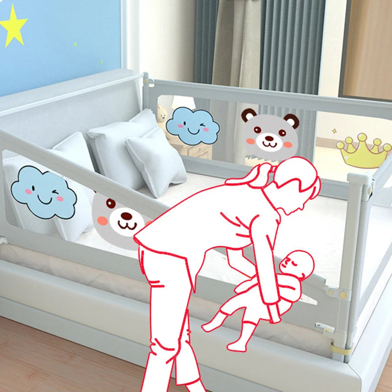 Verstelbare bedrail voor kinderen.