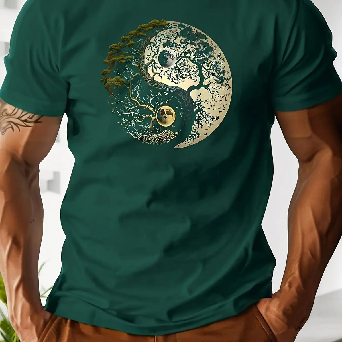 T-shirt met yin-yangprint - afbeelding 38