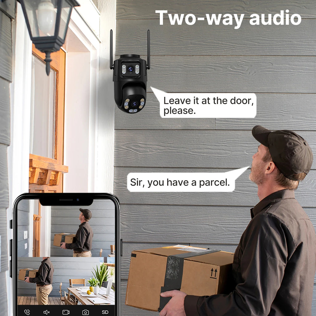 Slimme outdoor IP-camera met PTZ-functie en AI-detectie