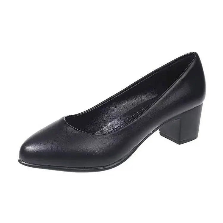 Zwarte pumps met blokhak