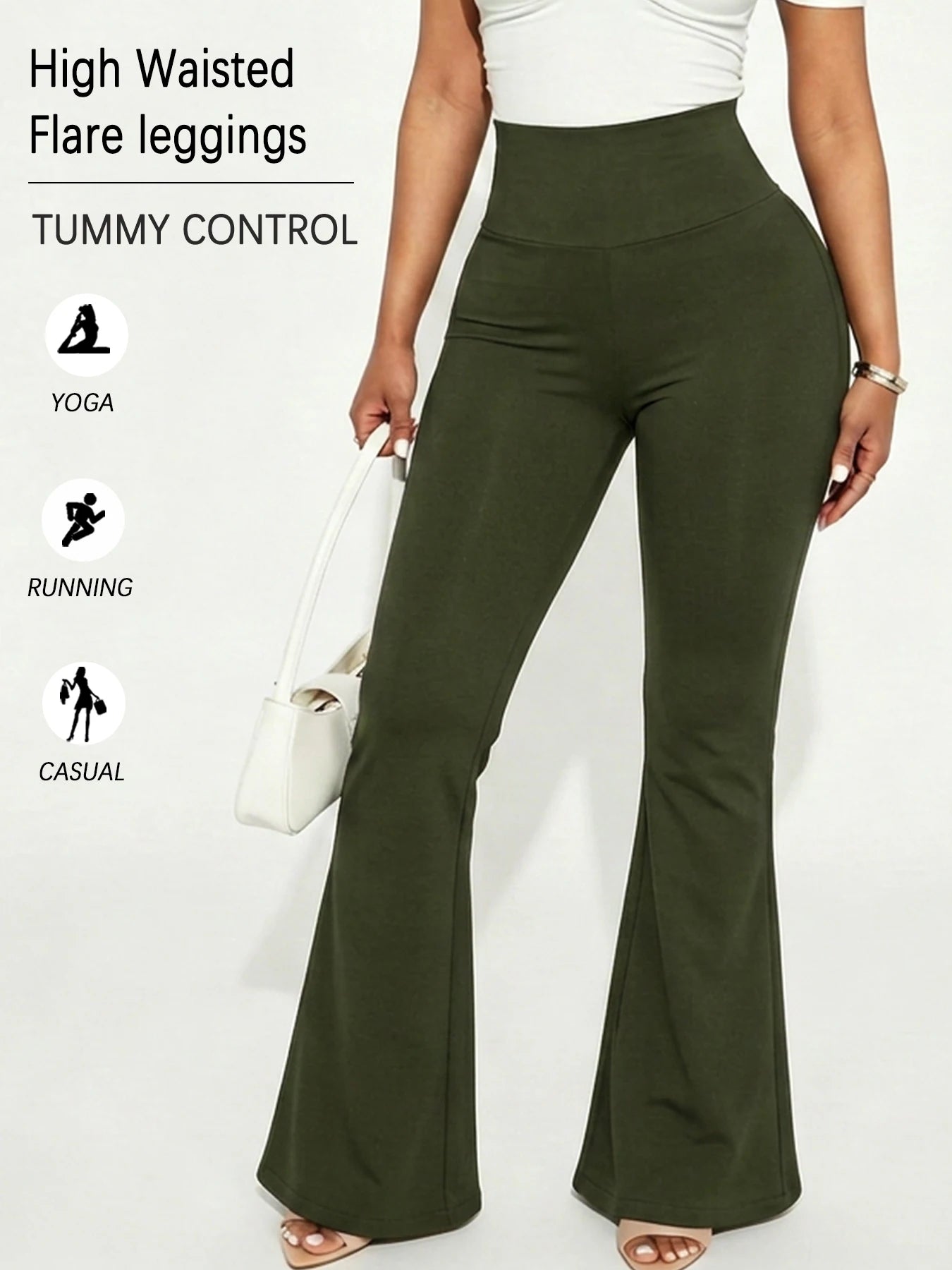 Superzachte flare yoga leggings voor dames