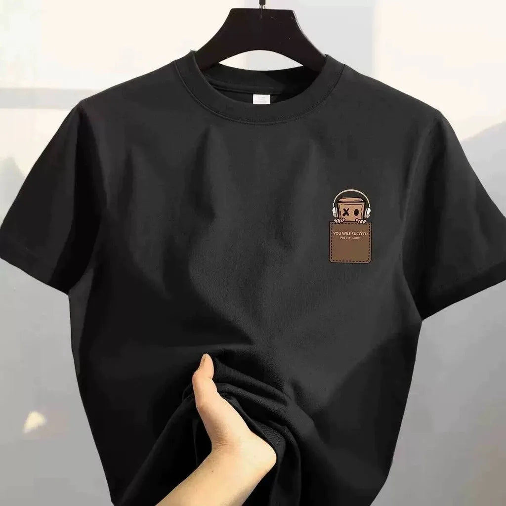 T-shirt met borstzakprint - afbeelding 4