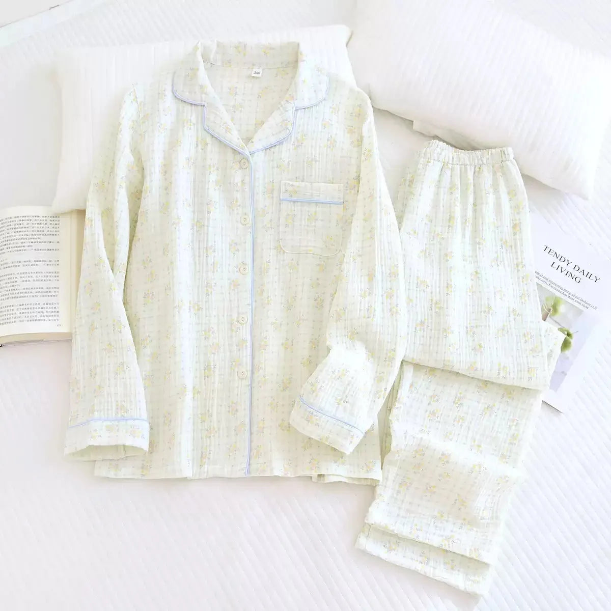 Katoenen pyjama met bloemenprint - afbeelding 16