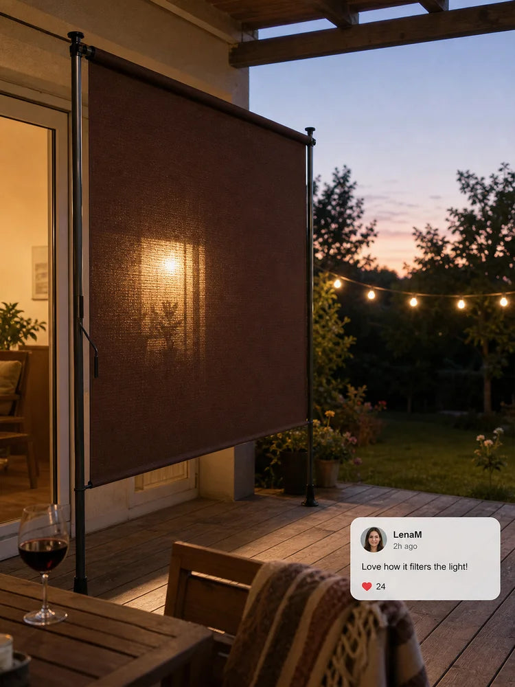 Buitenrolgordijn voor zonwering en privacy (120x270cm)