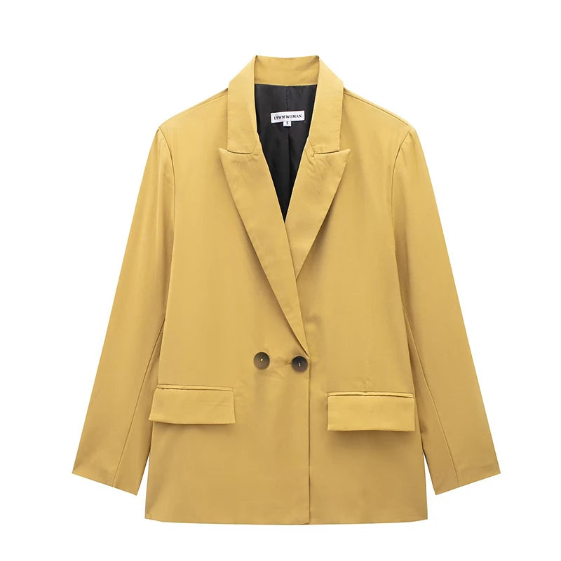 Oversized blazer met dubbele knopenrij - afbeelding 16