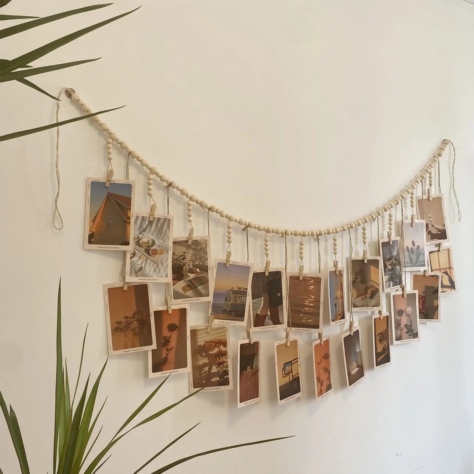 Hangende fotodisplay wanddecoratie