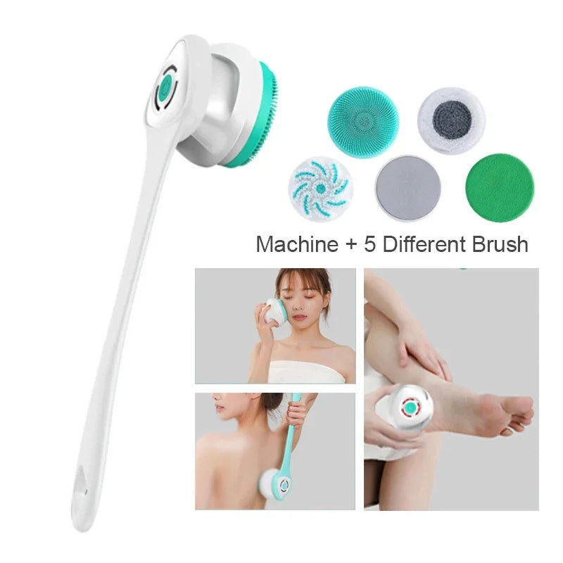 Elektrische douche-schoonmaakborstel, 5-in-1