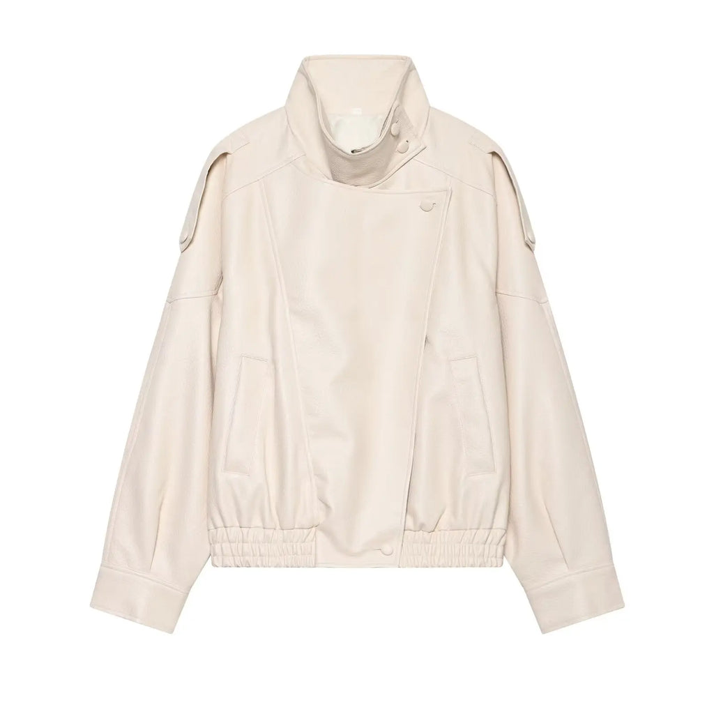 Oversized leren jack - afbeelding 20