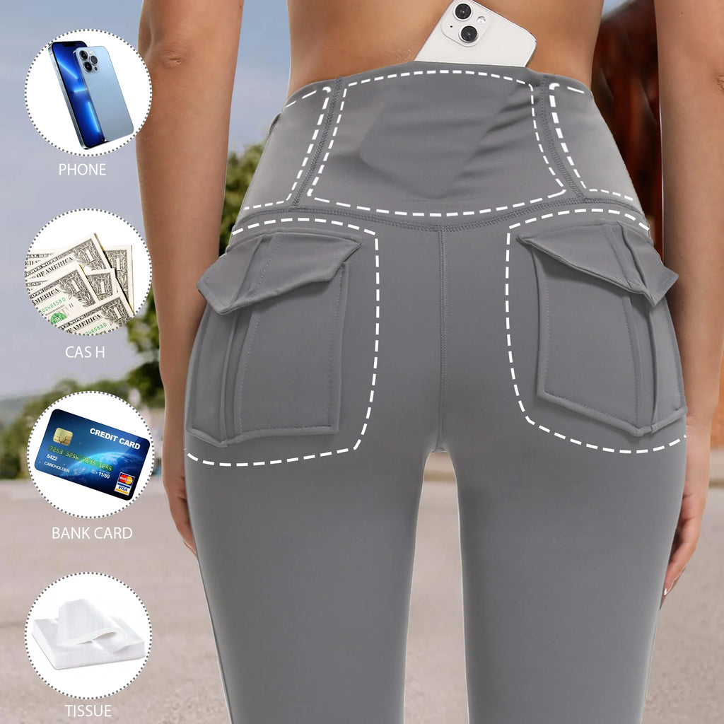 High waisted flared yoga pants voor dames