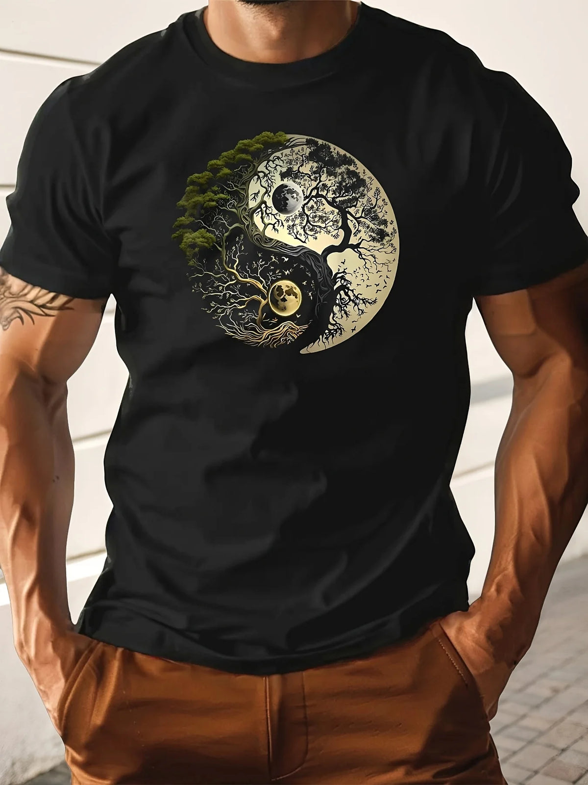 T-shirt met yin-yangprint - afbeelding 16