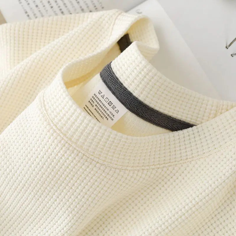 Wafel-T-shirt met ronde hals - afbeelding 15