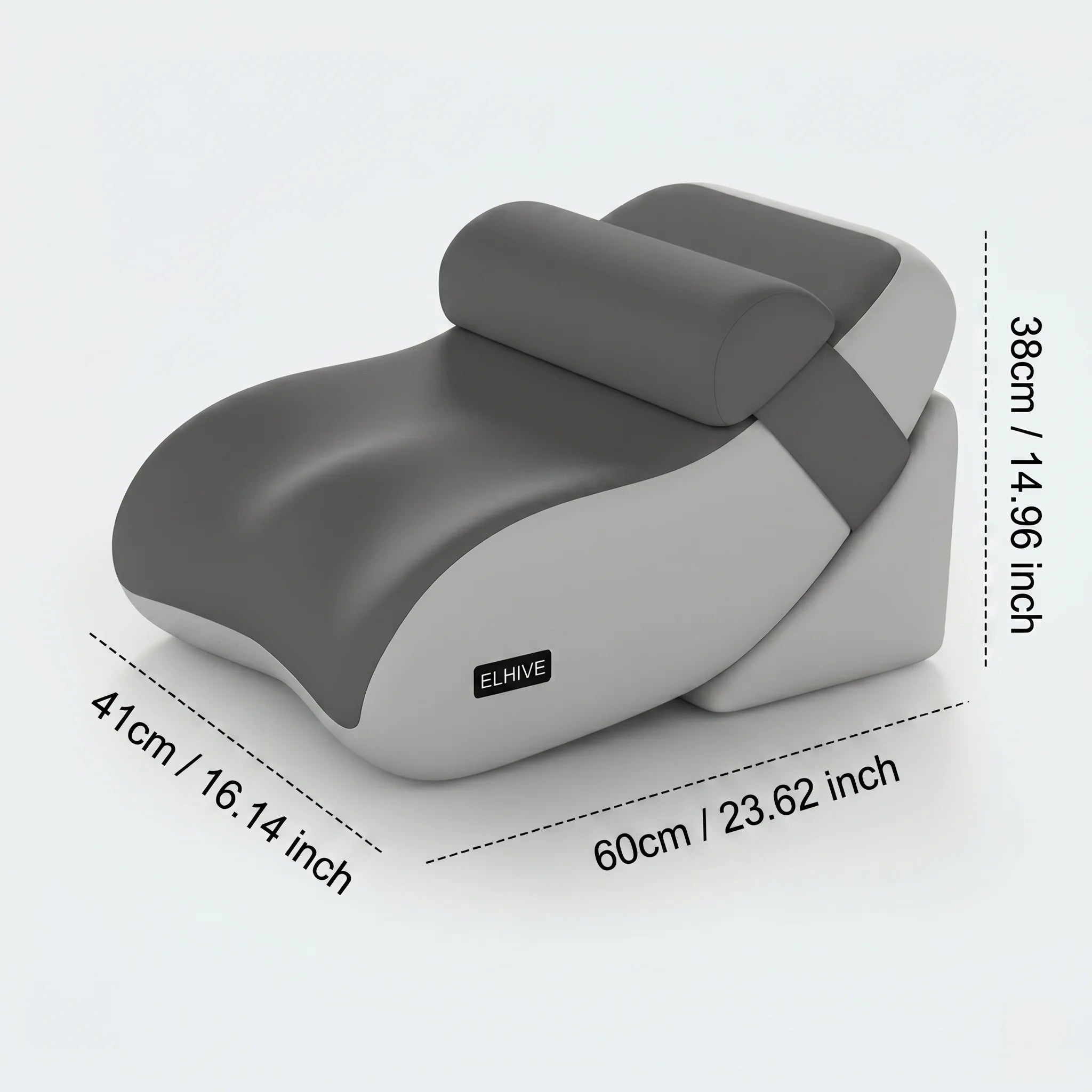 2-delige ergonomische bedwigkussenset