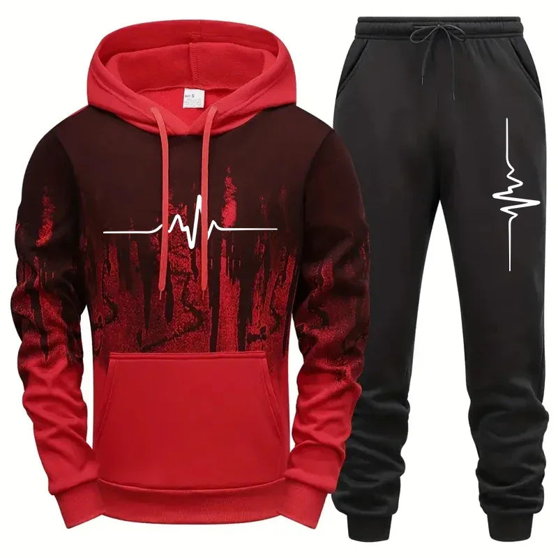 Joggingpak met hartslagprint - afbeelding 14