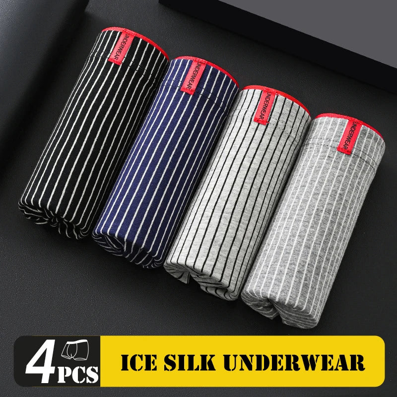 Boxershorts, zijdezacht materiaal (set van 4)