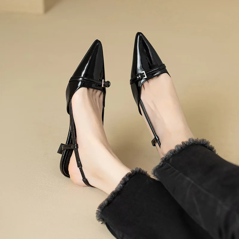 Lakleren slingback pumps - afbeelding 15