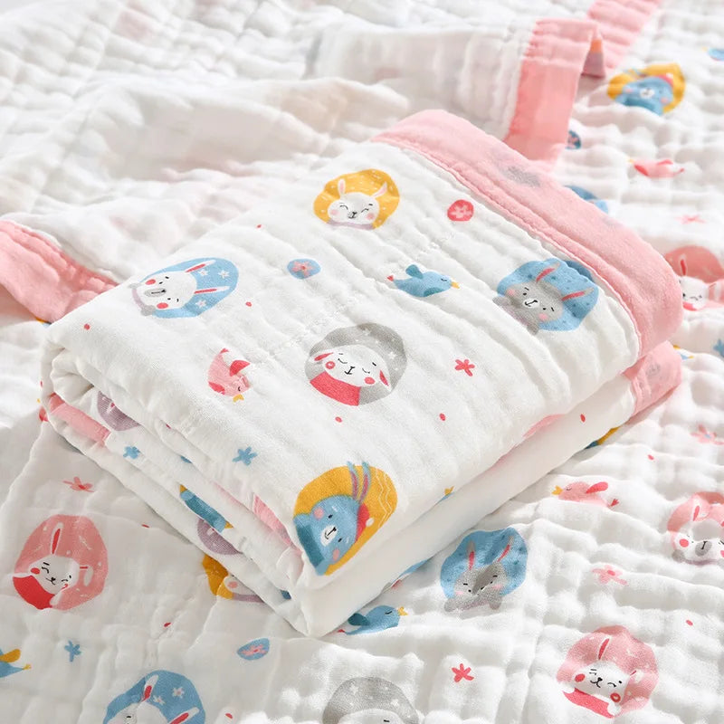 Katoenen babydeken, 6-laags