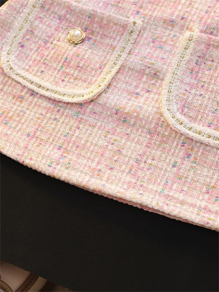 Tweed babyjurk met strik - afbeelding 9