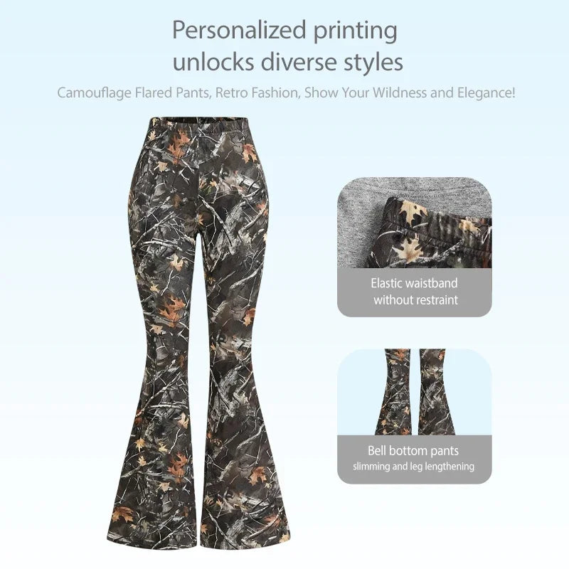 High waist yoga flare pants voor dames