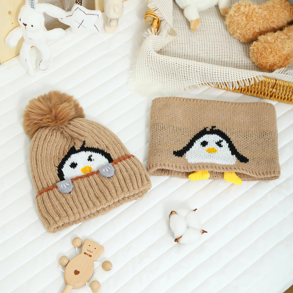 Kindermuts en sjaal met pinguïn - afbeelding 9