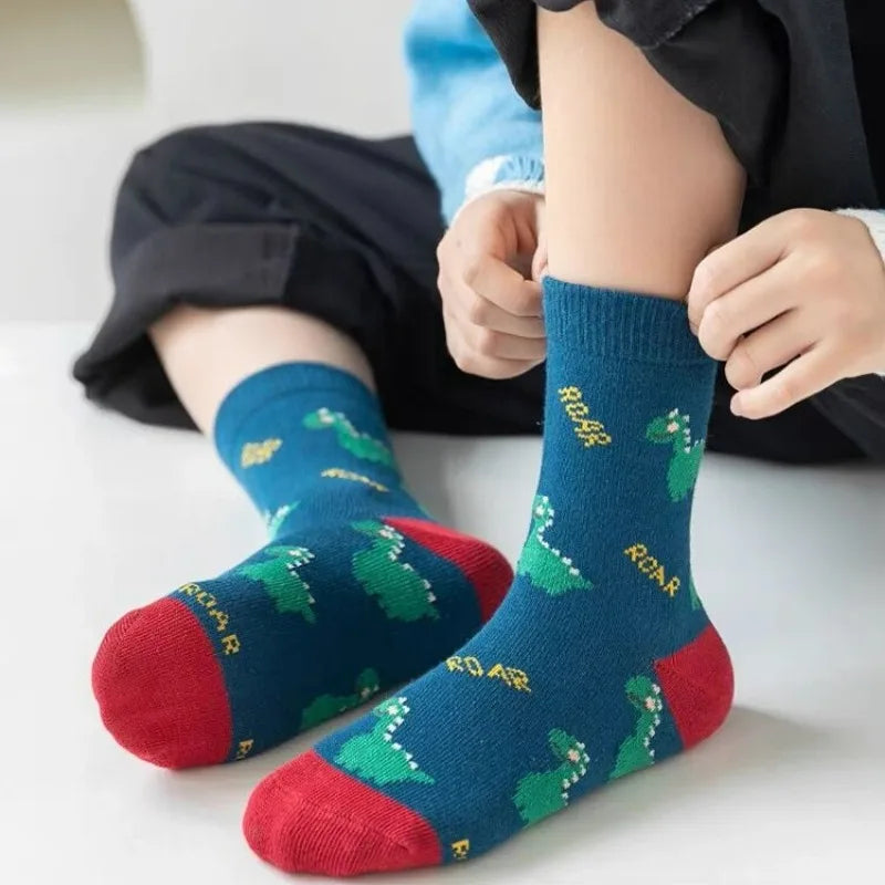Kindersokken met print 5 paar - afbeelding 3