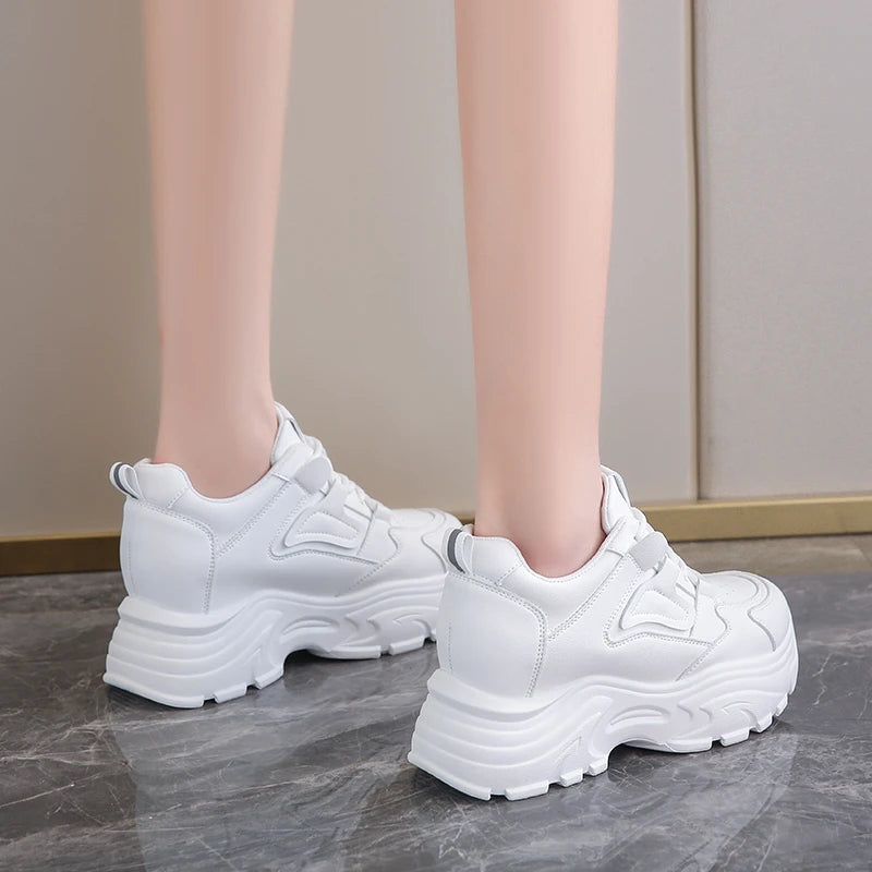 Witte plateausneakers - afbeelding 10