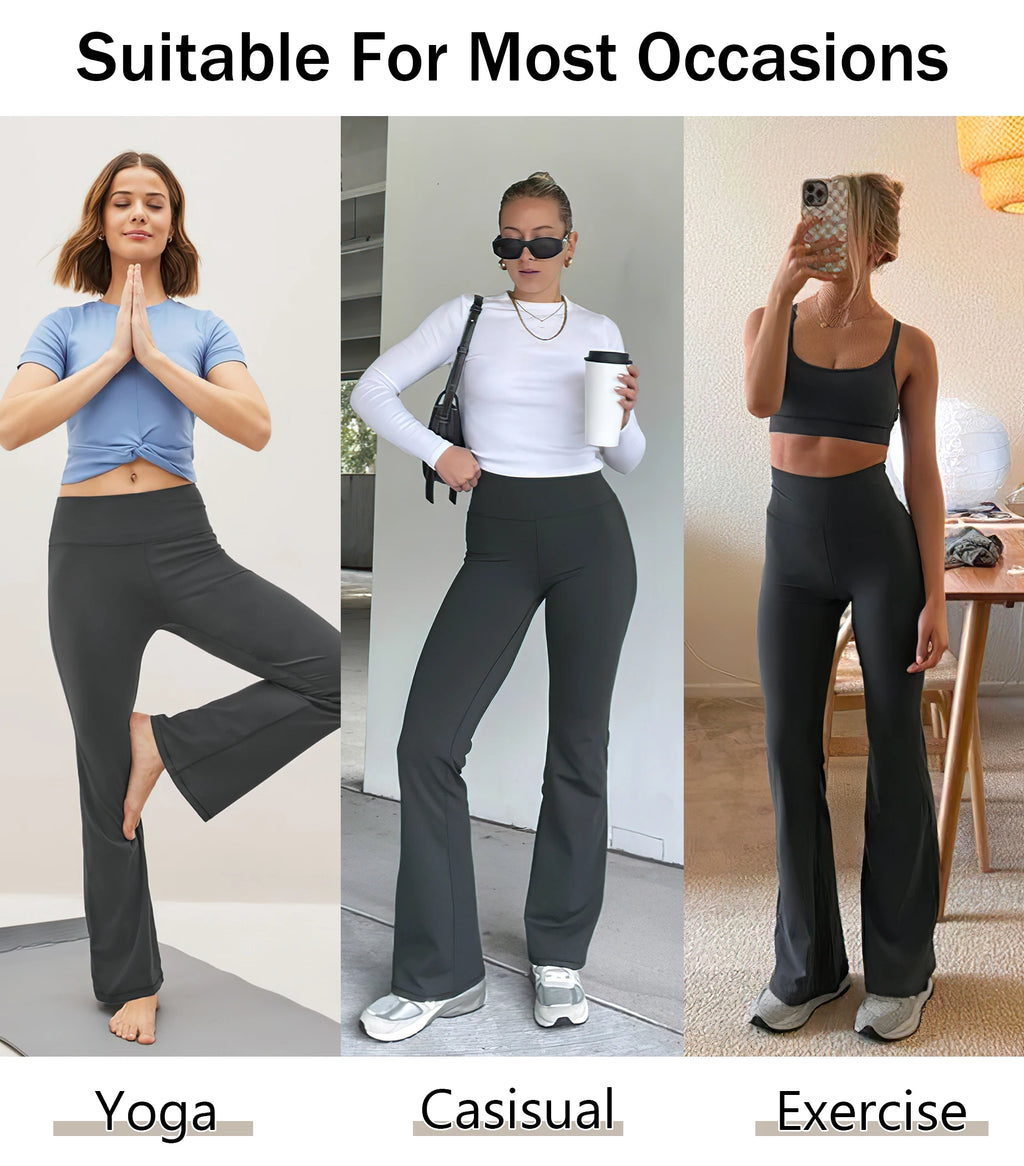 High waisted flared yoga pants voor dames