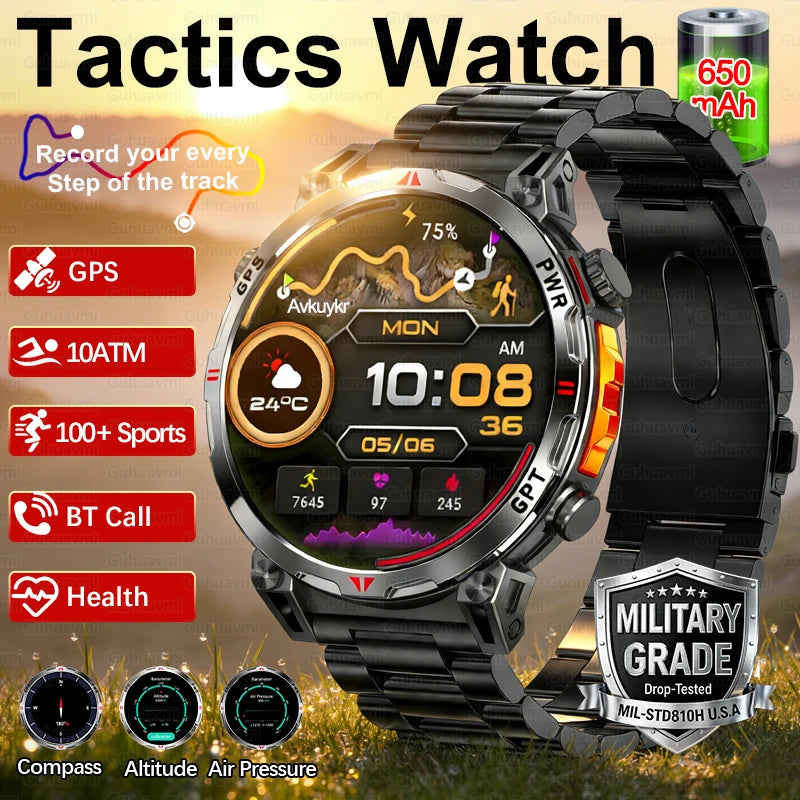 Outdoor GPS Sports Smartwatch voor heren